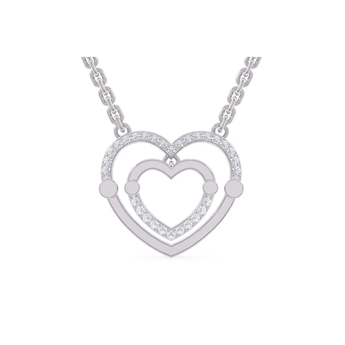 Luxury Double Heart Shaped Pendant