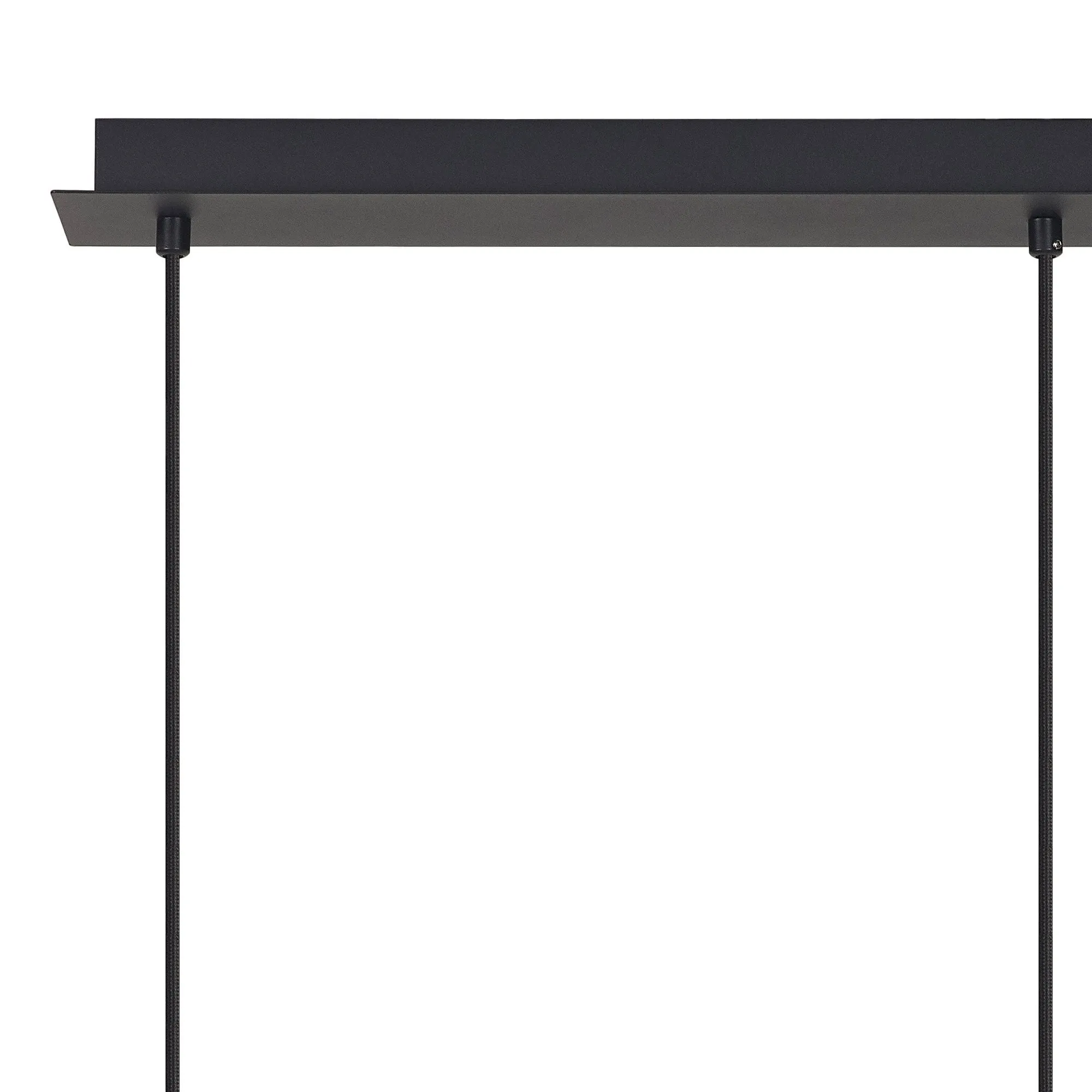 Mantra M7882 Tonic 3 Light Linear Pendant Chrome/Black/Clear Glass