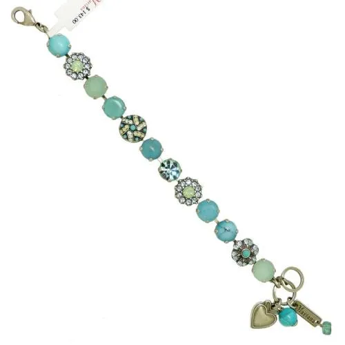 Mariana Handmade Swarovski Crystal Silver Bracelet 4259 M1065 Chrysolite Opal Indian