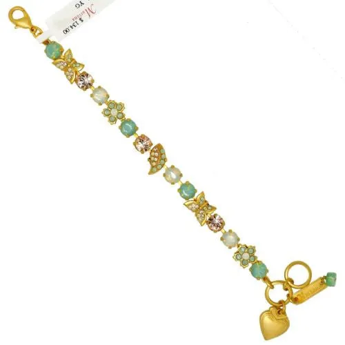 Mariana Handmade Swarovski Gold Bracelet Butterfly 23439 Seaside Opal Peach