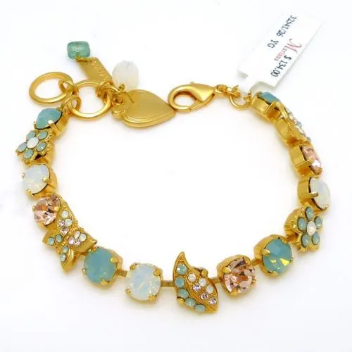 Mariana Handmade Swarovski Gold Bracelet Butterfly 23439 Seaside Opal Peach