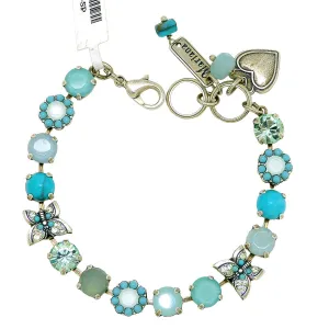 Mariana Handmade Swarovski Silver Bracelet 4063 M1087 Butterfly Flower Turquoise