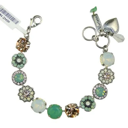 Mariana Handmade Swarovski Silver Bracelet 4084 23439 Seaside Opal Peach
