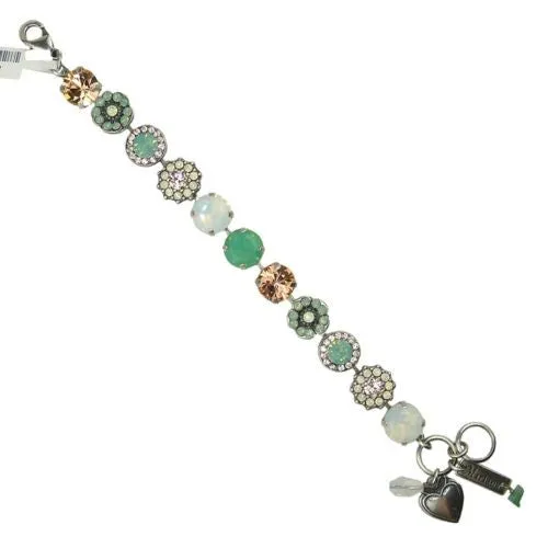 Mariana Handmade Swarovski Silver Bracelet 4084 23439 Seaside Opal Peach