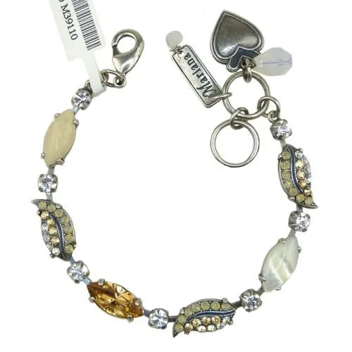 Mariana Handmade Swarovski Silver Bracelet 4150 M39110 Pearl Crystal Topaz Opal