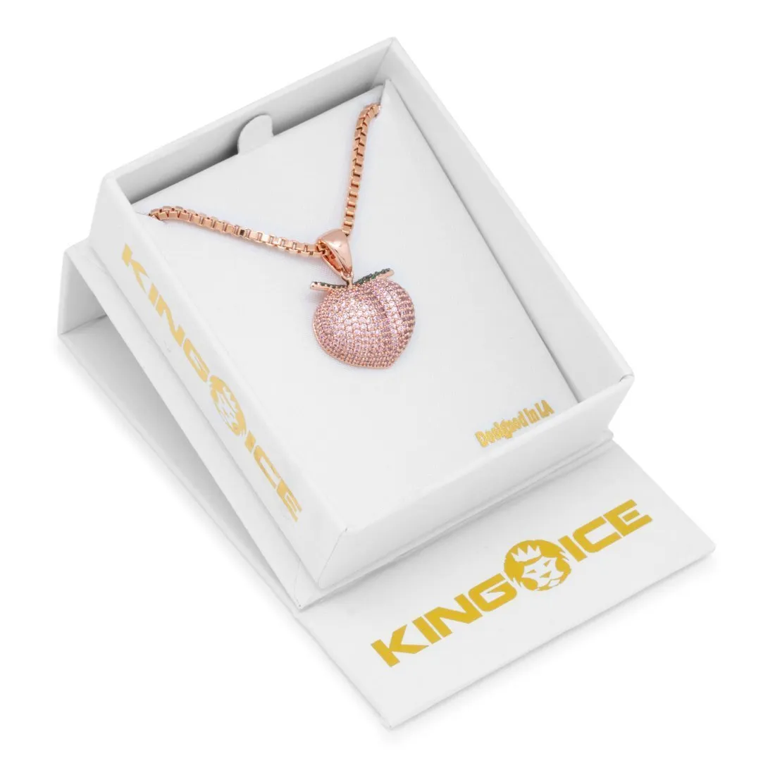 Mini Peach Emoji Necklace