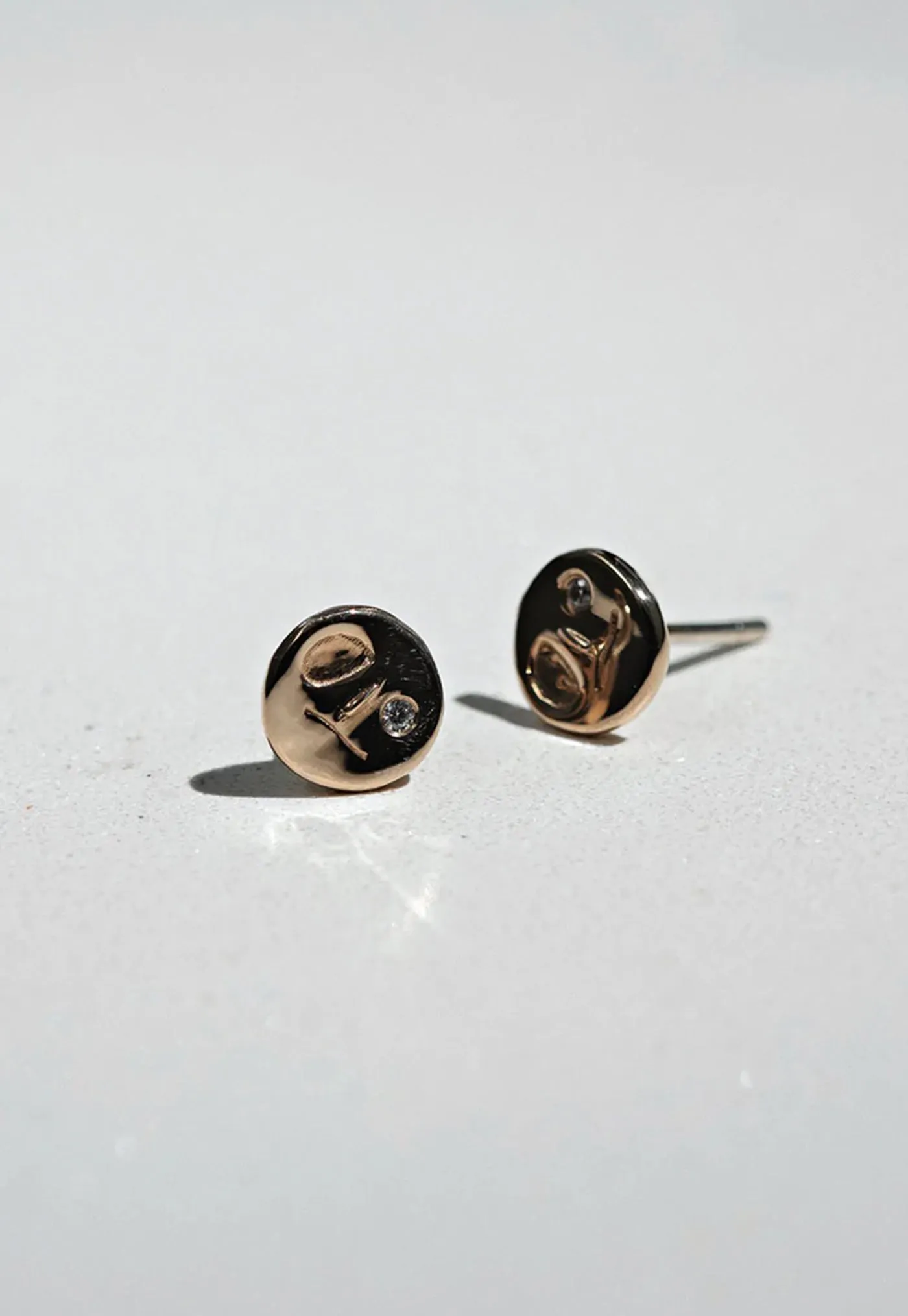 Miro Stud Earrings with Stone