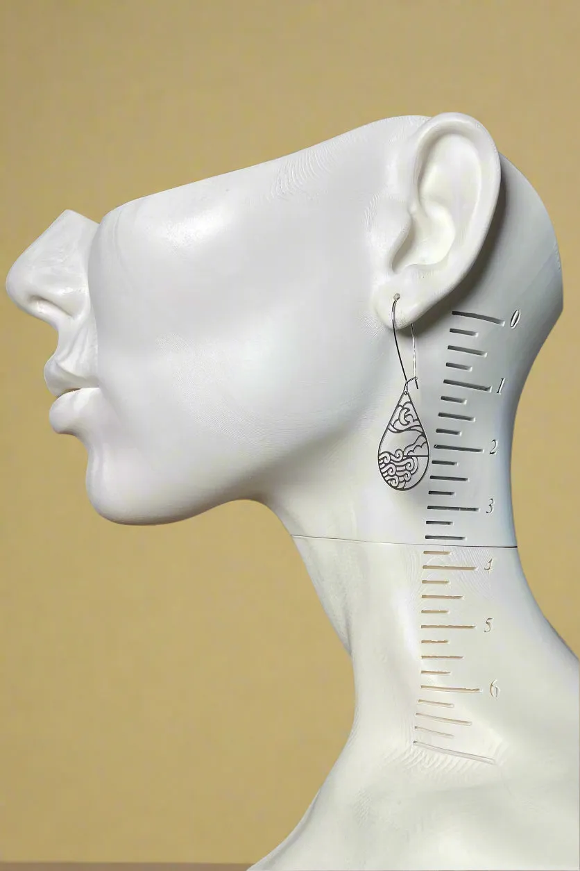 Moon Ocean Earrings - Silver