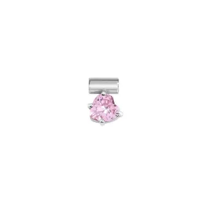Nomination SeiMia Charm, Heart, Pink Cubic Zirconia, Silver
