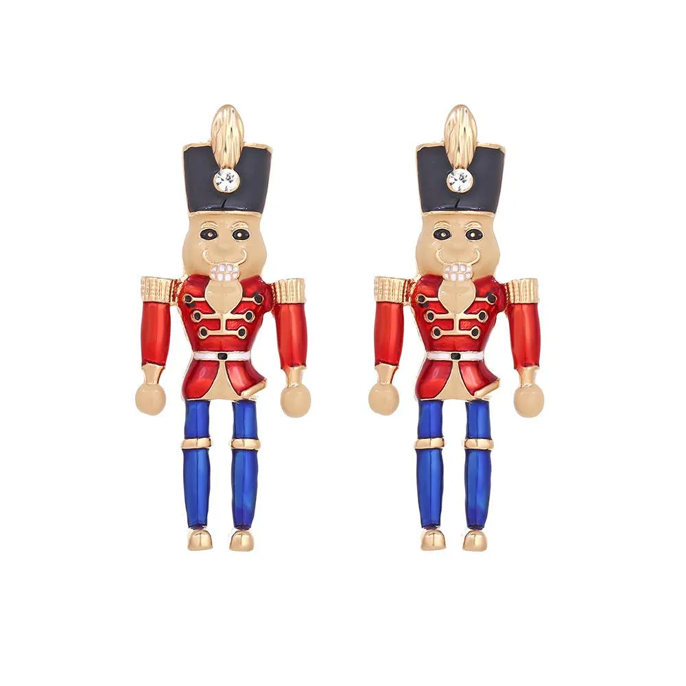 Nutcracker Soldier Alloy Earrings