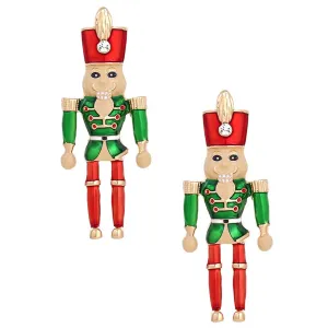 Nutcracker Soldier Alloy Earrings