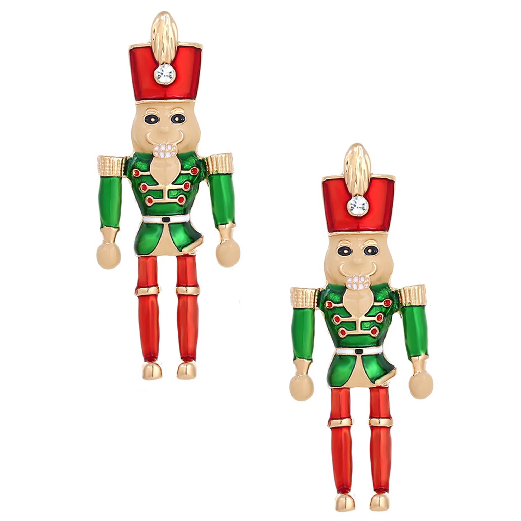 Nutcracker Soldier Alloy Earrings