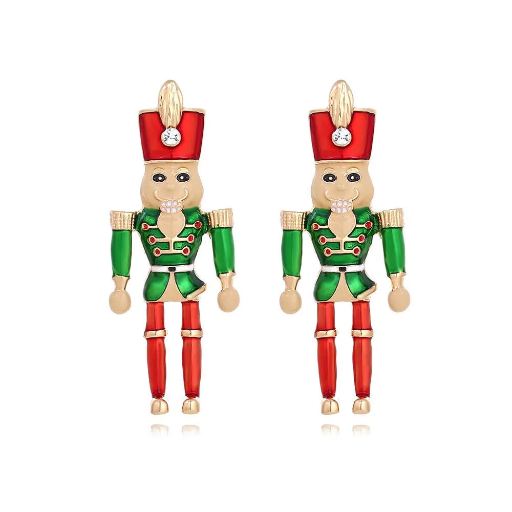 Nutcracker Soldier Alloy Earrings