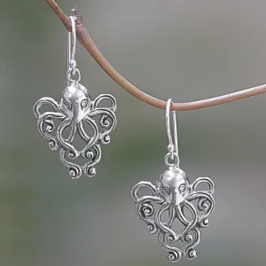 Octopus of the Deep Sterling Silver Earrings