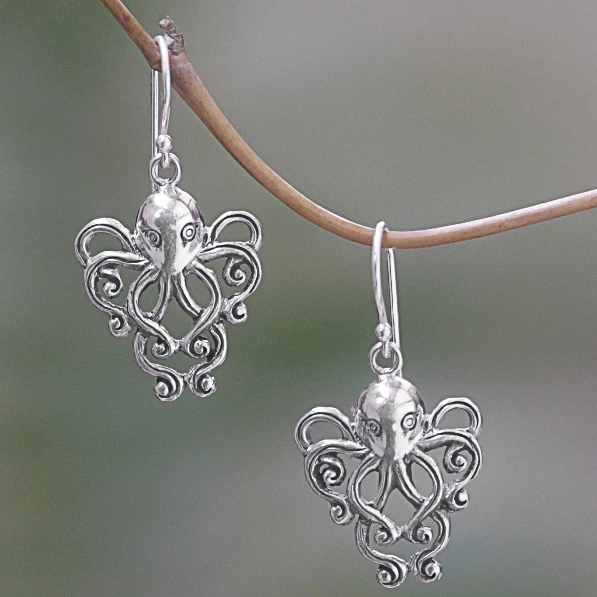 Octopus of the Deep Sterling Silver Earrings