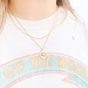 Opal Coin Necklace