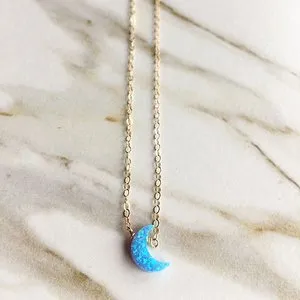 Opal Moon Necklace