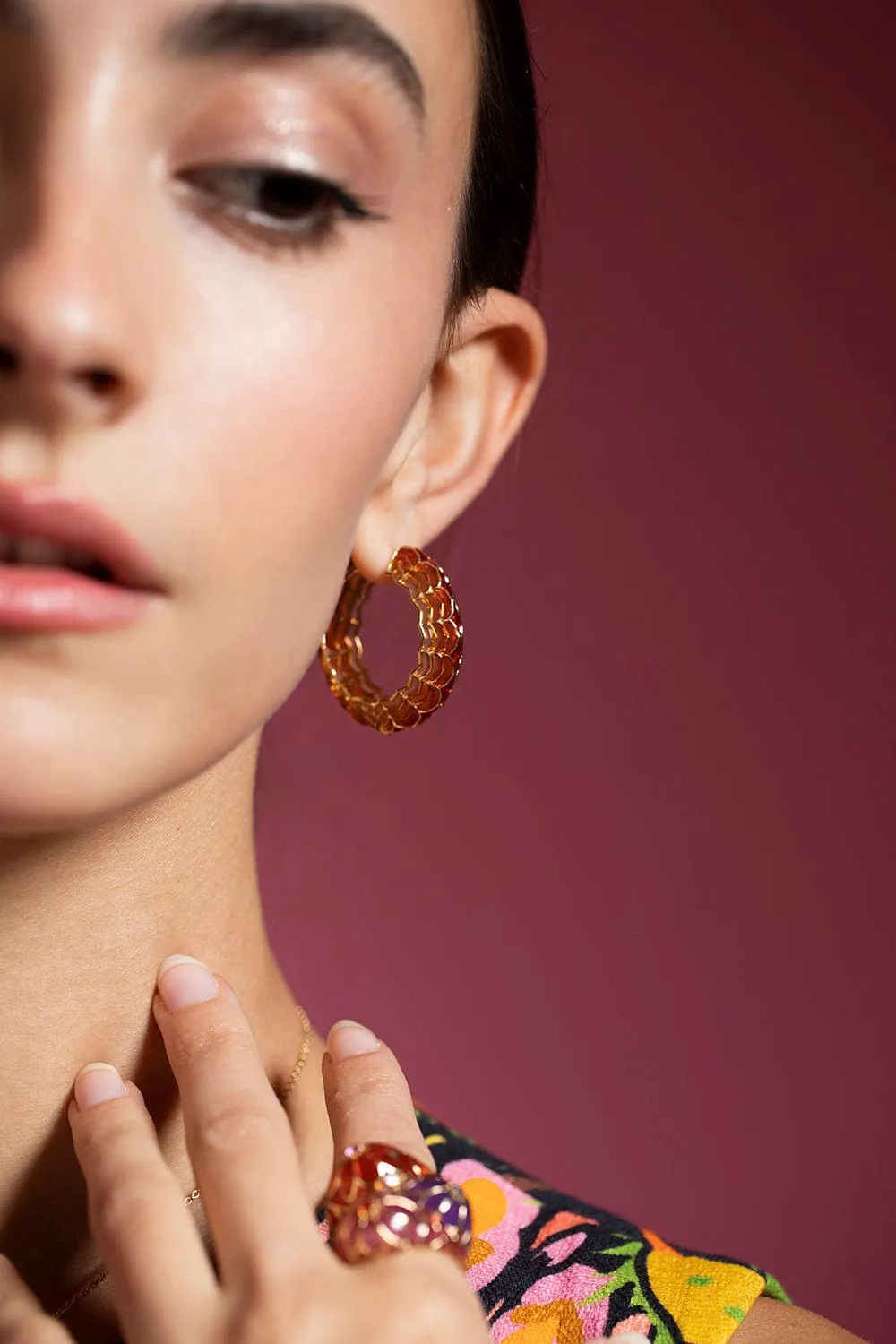Orange Aura Dreamweaver Hoops
