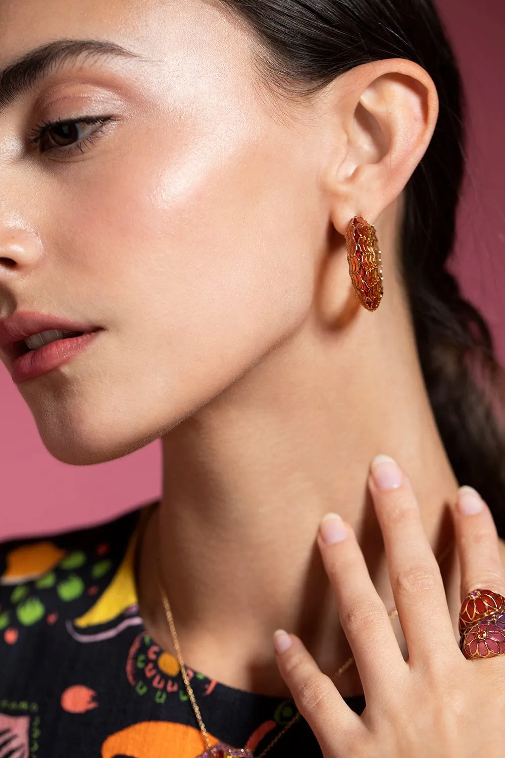 Orange Aura Dreamweaver Hoops