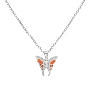 Premium 925 Sterling Silver Orange Fancy Pendant