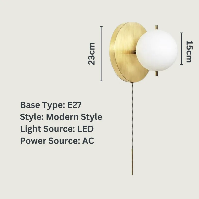 PRIYA Glass Copper Wall Light