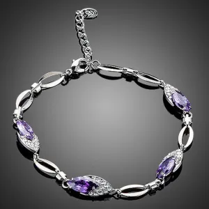 Purple Lightweight Cubic Zirconia Bracelet