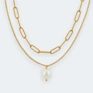 "LISBON" LAYERED PEARL NECKLACE