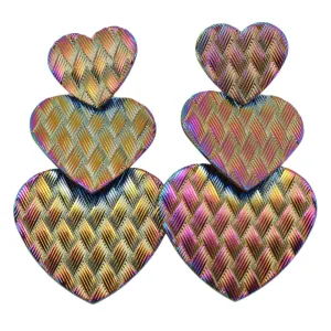Rainbow Heart Drop Earrings