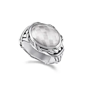 Reflections Statement Ring in sterling silver with rock crystal