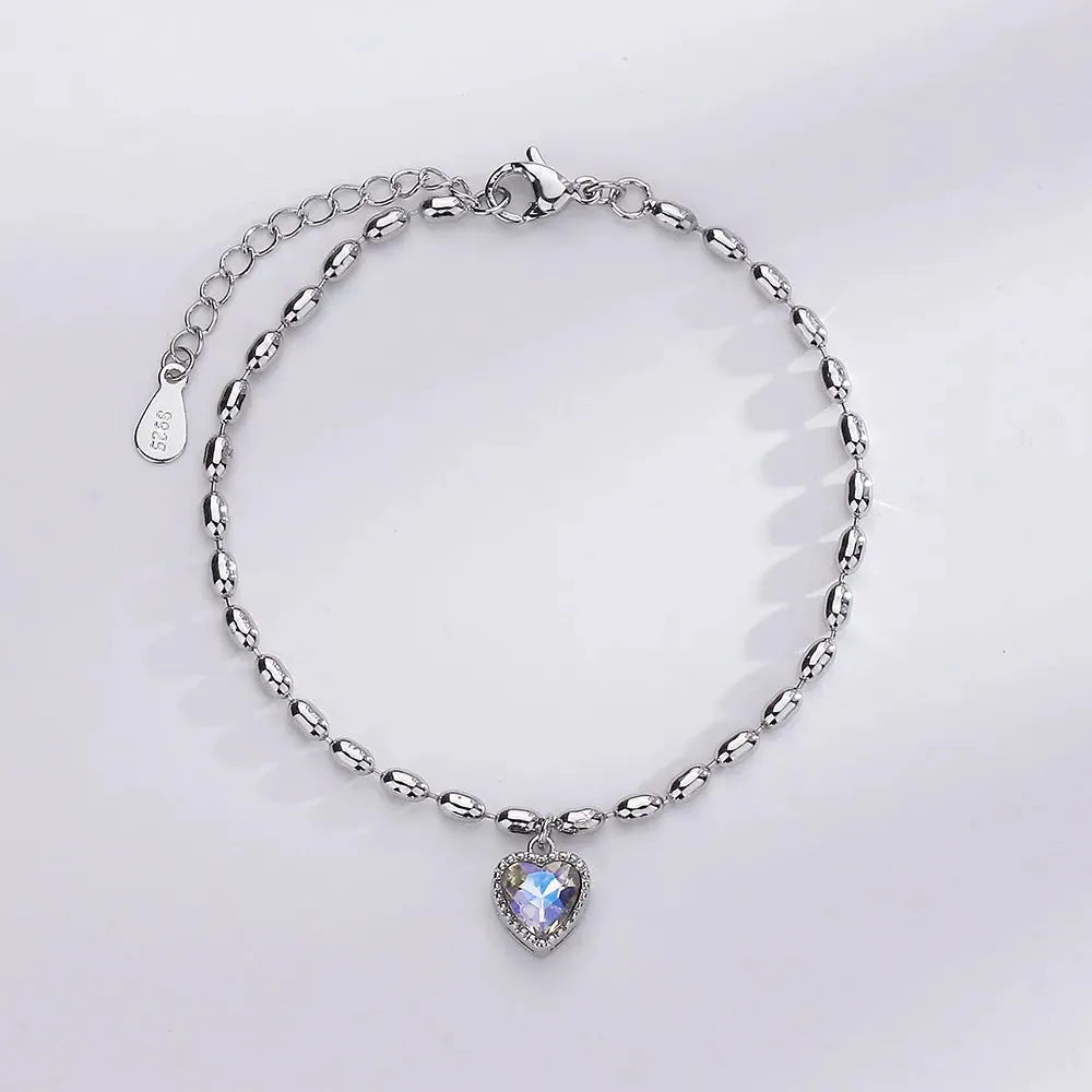 Romance 925 Sterling Silver Double Love Bracelet
