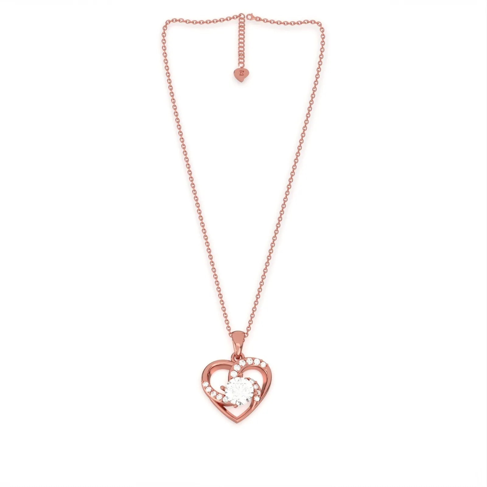 Rose Gold Heart Love Pendant