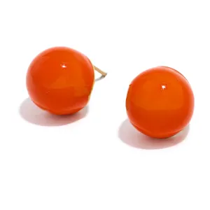 Round Stud Earrings