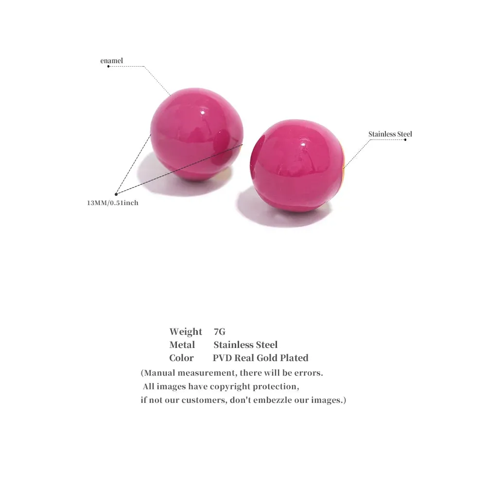 Round Stud Earrings