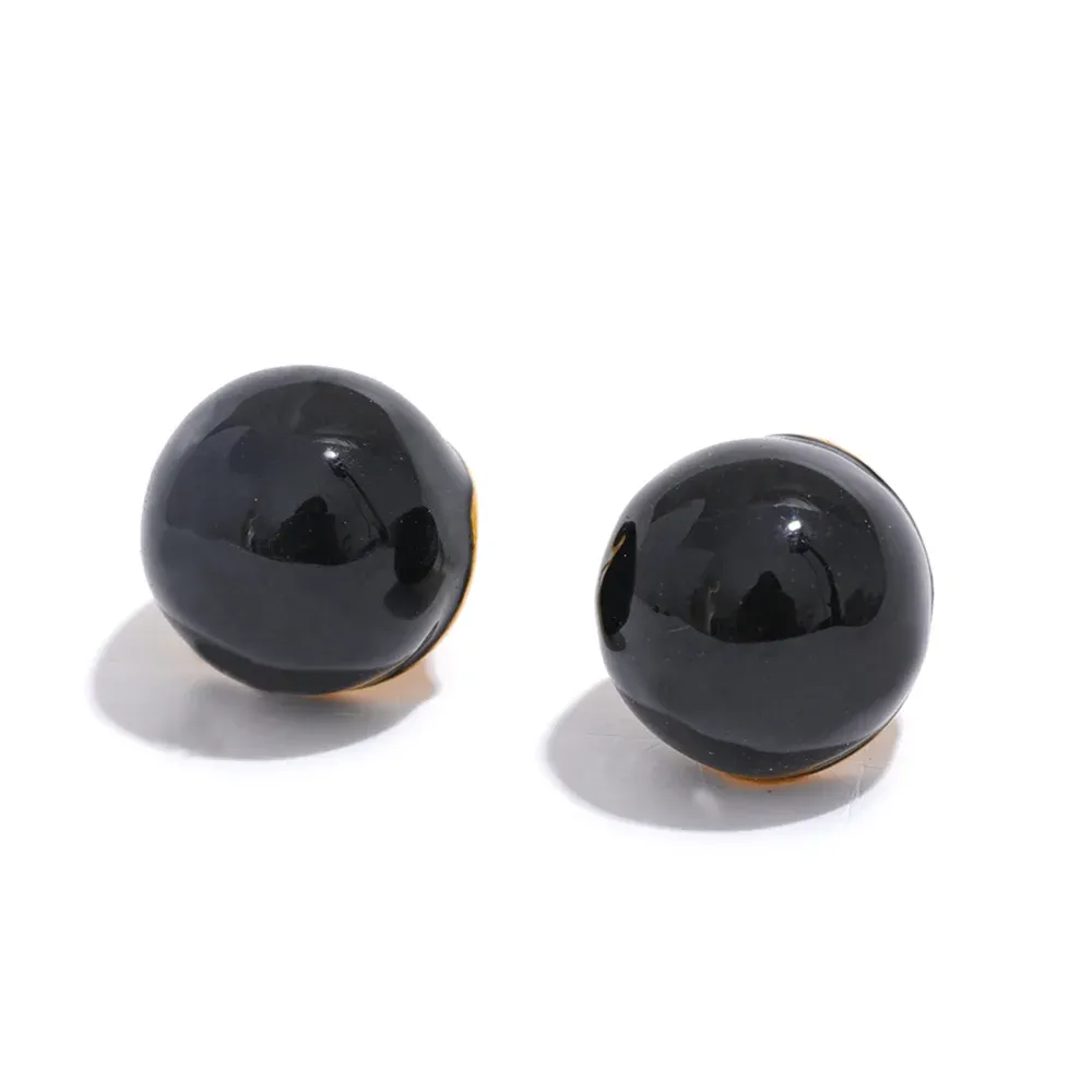 Round Stud Earrings