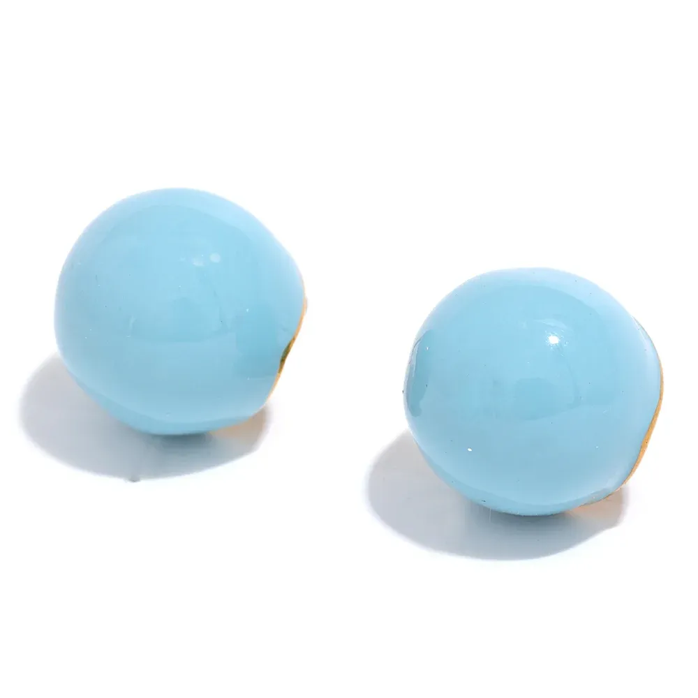 Round Stud Earrings