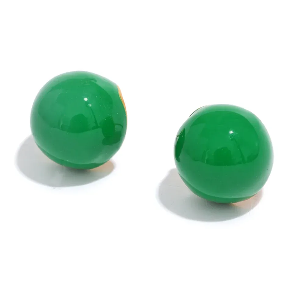 Round Stud Earrings