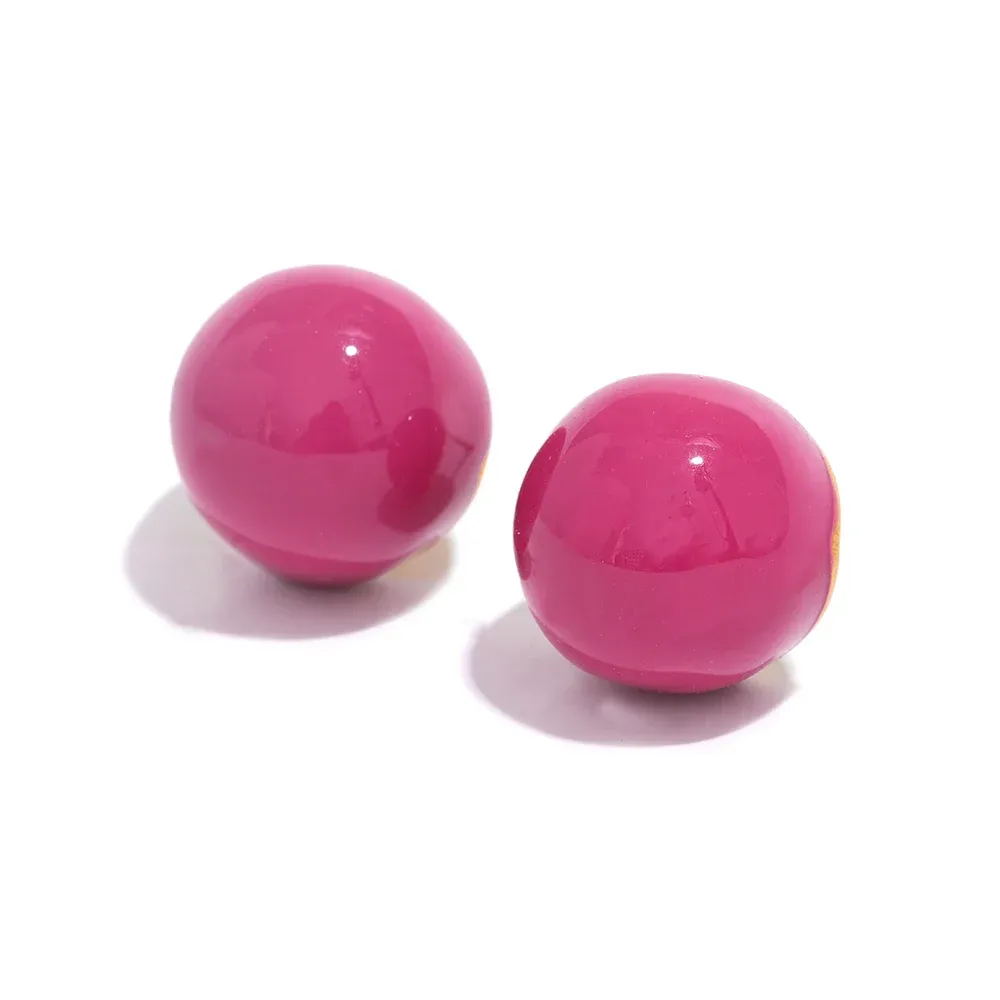 Round Stud Earrings