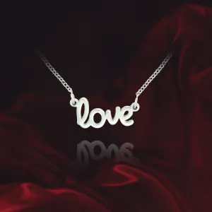 Scripted "Love" Necklace