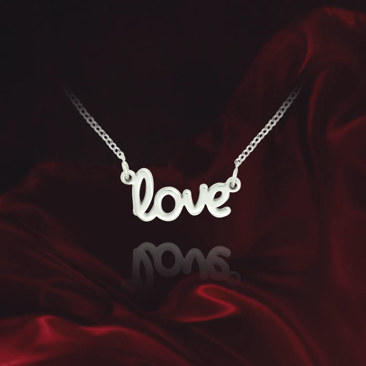 Scripted "Love" Necklace