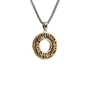 Silver And Bronze Viking Rune Pendant | Keith Jack
