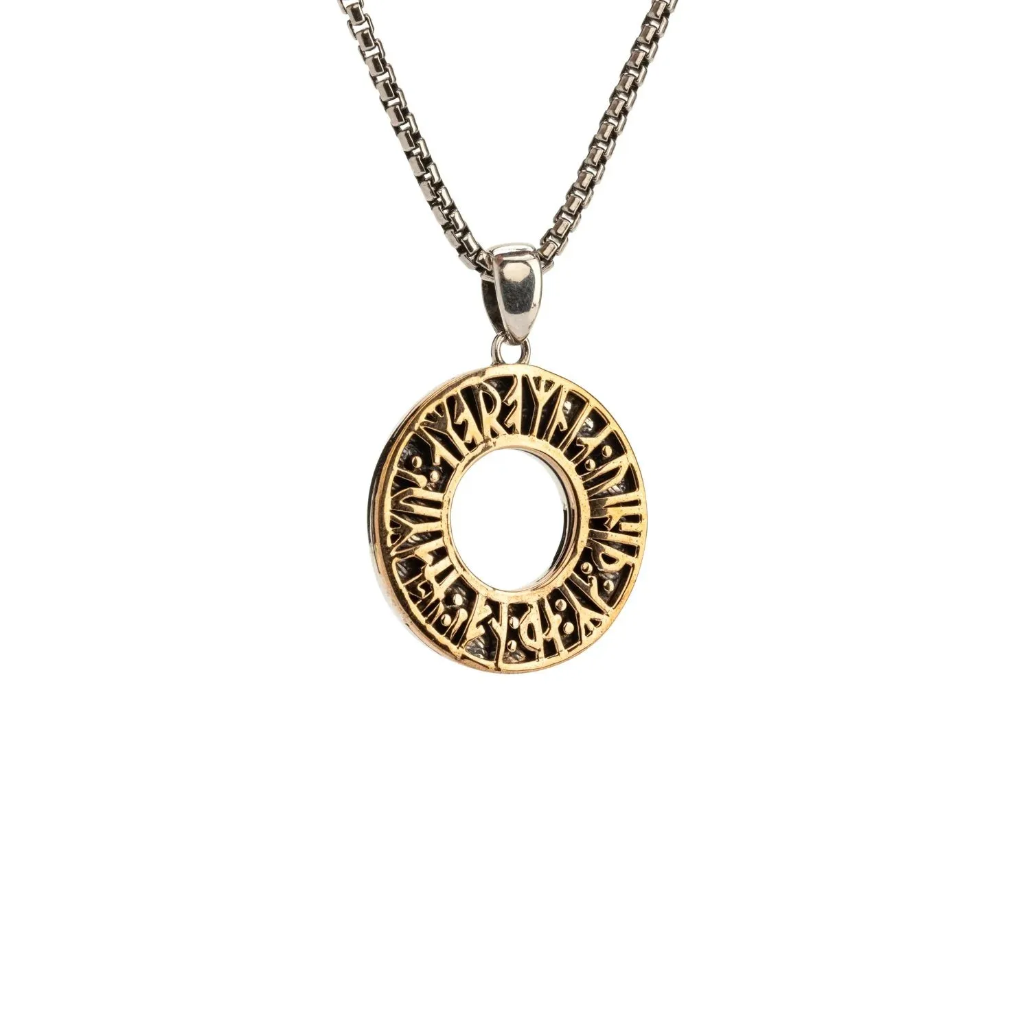 Silver And Bronze Viking Rune Pendant | Keith Jack