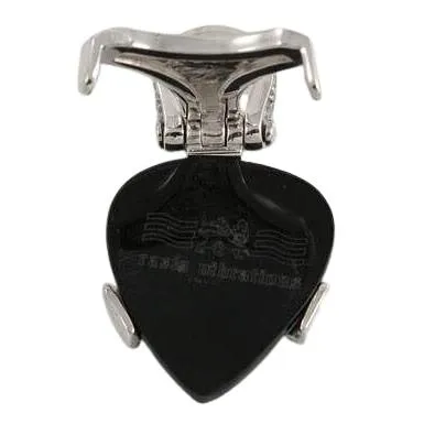Silver Rasta Lion Guitar Pick Holder Pendant