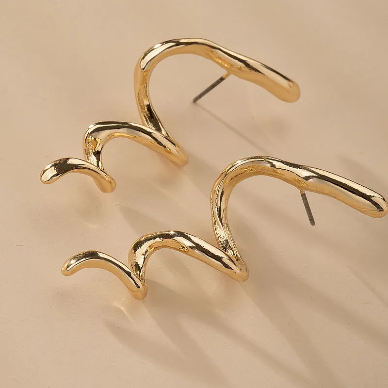 Simple Trend Creative Design Sense Snake-shaped Earrings