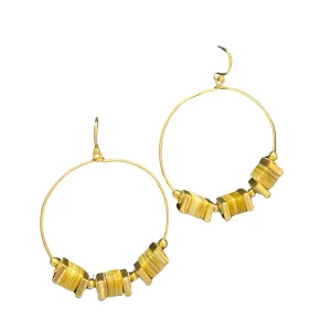 Square Bead Hoops