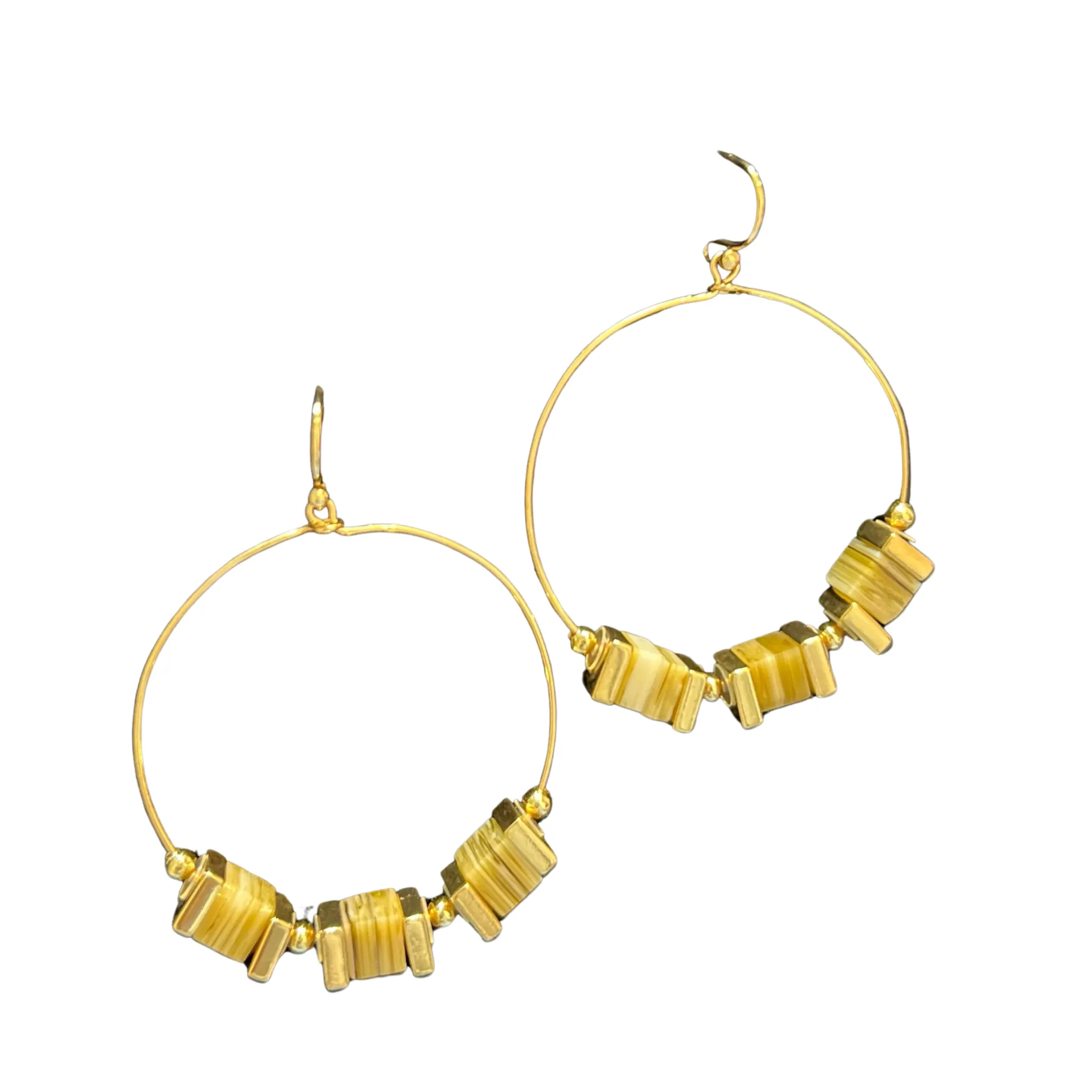 Square Bead Hoops
