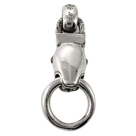 Sterling Silver Bulldog Biker Pendant