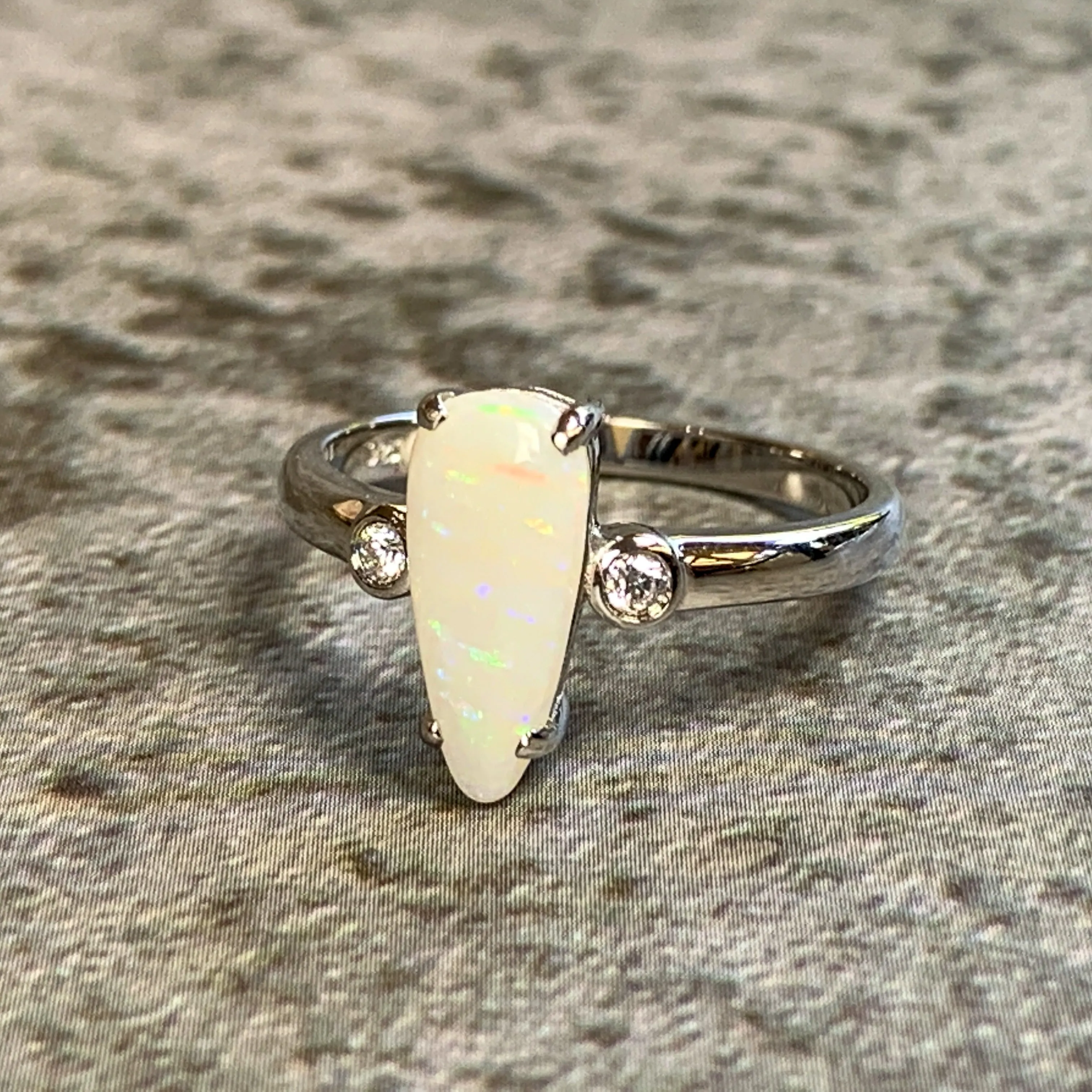 Sterling Silver Long teardrop shape 13x6mm