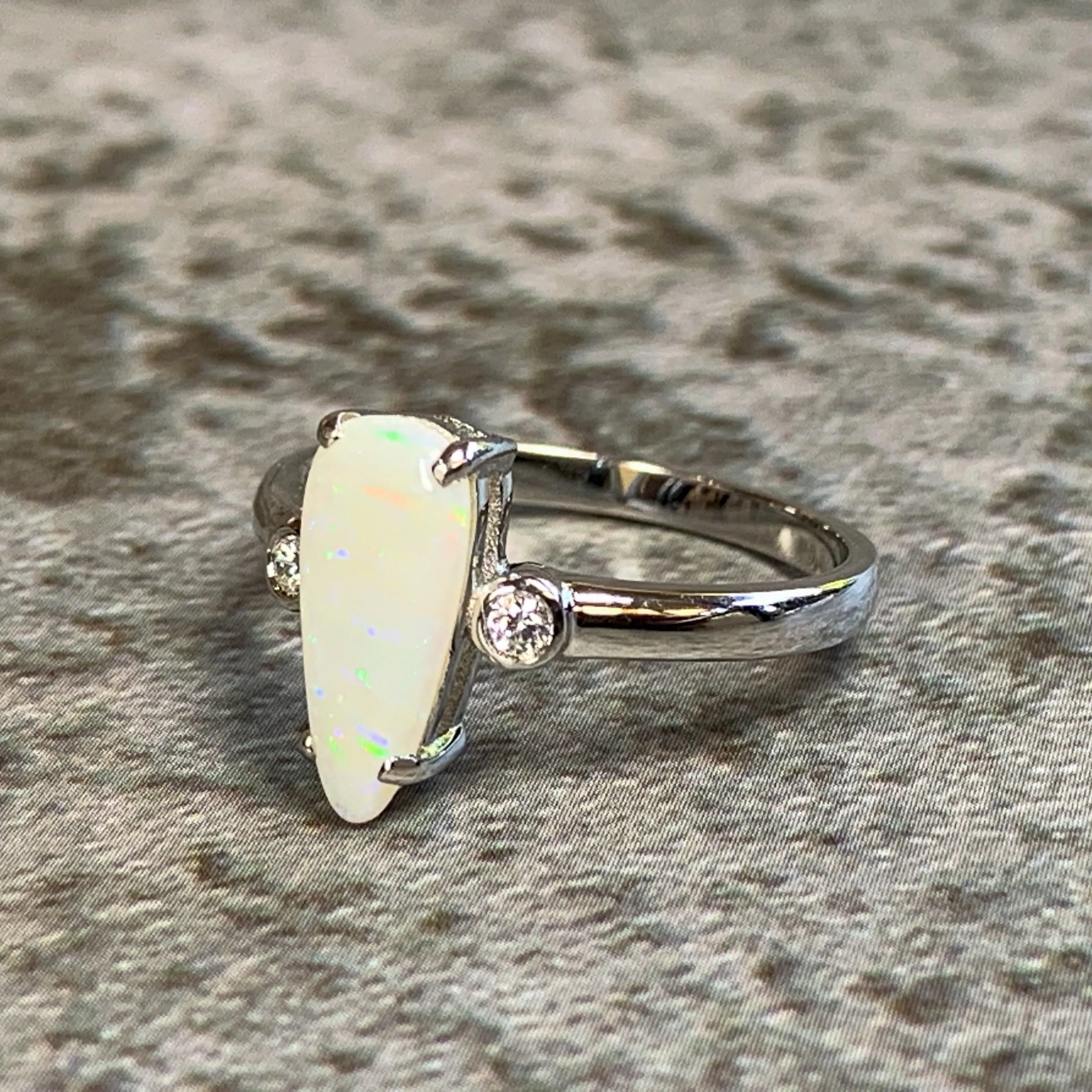 Sterling Silver Long teardrop shape 13x6mm