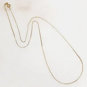 Supple & Lightweight 18k Gold Vintage Box Chain