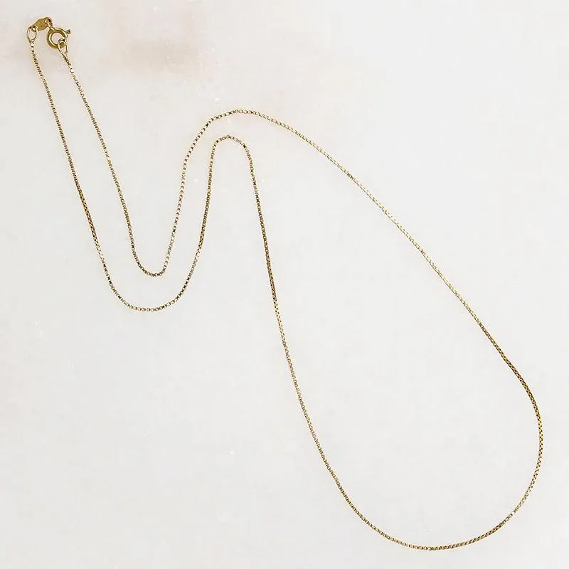 Supple & Lightweight 18k Gold Vintage Box Chain
